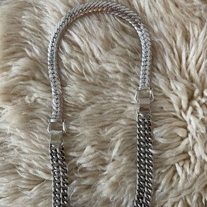 All Saints heavy silver chain necklace